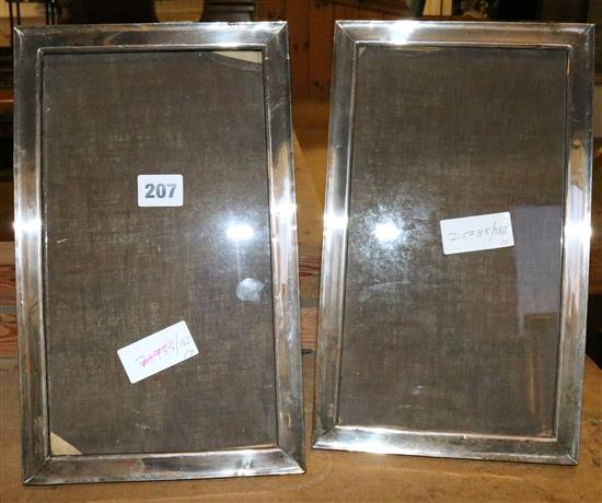 Silver rectangular photo frame and 1 other un-marked frame